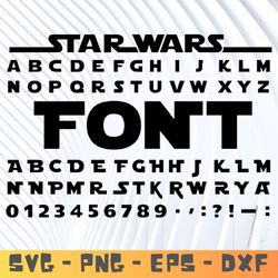 Star Wars Font SVG, Star Wars Font Alphabet, Star Wars Font Canva, Star Wars Font PNG For Cricut, Star Wars Letters