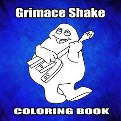 Grimace milkshake printable coloring page inspired by McDonald's Grimace Shake.