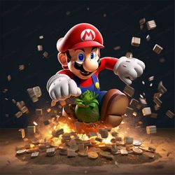 Super Mario, PNG, game clip art, high resolution, 300 DPI