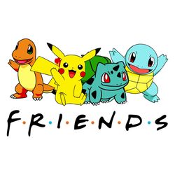 Funny Pokemon Friends SVG, Happy Anime SVG