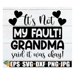 It's Not My Fault Grandma Said It Was OK, Grandma svg, Grandma Mother's Day, Mother's Day svg, Grandparent's Day, SVG, C