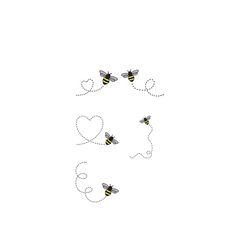 Bumble Bee Flowers Bee - Spring - Summer - SVG Download File - Plotter File - Crafting Plotter Cricut