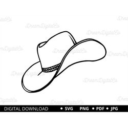 cowboy hat svg, cowboy svg, cowgirl hat svg, western svg, cowboy hat png, clipart, vector, country hat svg, hat svg, for