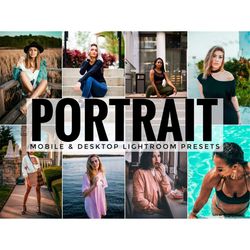 8 portrait mobile presets, instagram influencer, lightroom presets, iphone presets, photography preset, portrait preset,