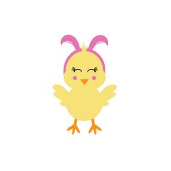 Chick with Bunny Ears Easter - Chick with Bunny Ears Easter - SVG Download File - Plotter File Plotter - Cricut