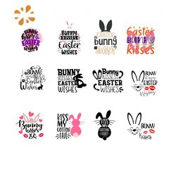 Bunny Kisses And Easter Wishes Svg, Easter Day Svg, Easter Gift Svg, Happy Easter Day Svg, Easter Bunny Gift, Easter Bun
