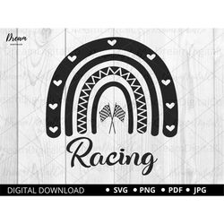 Racing Png, Rainbow Svg, Racing Png, Racing Flag, Racing rainbow checkered flag png svg Cut File For Cricut, Silhouette,