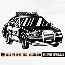 Police Car Svg | Police Car Clipart | Police Patrol Svg | Police Car Illustration | Police Car Stickers | Cop SVG | Poli