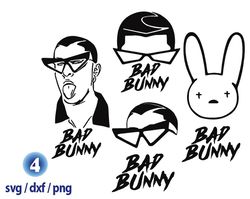 Bad Bunny Face svg, Bad Bunny Svg Bundle, Bad Bunny Logo