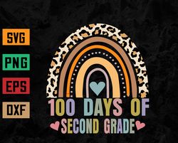 100 Days Of Second Grade School Teacher Smarter Svg, Eps, Png, Dxf, Digital Download