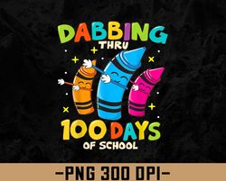 Dabbing Crayons Kids 100 Days School Lover Shirt Boys Girls Svg, Eps, Png, Dxf, Digital Download
