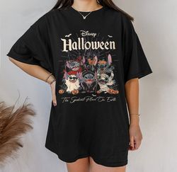 Disney Stitch Halloween Shirt, Stitch Halloween Pumpkin Shirt, Stitch Horror Shirt, Disney Castle
