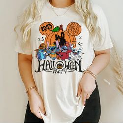 Stitch Halloween Shirt, Stitch Pumpkin Halloween Shirt, Stitch Family Shirt, Disney Halloween Shirt. Disney Trip Shirt