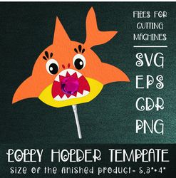 Baby Shark | Lollipop Holder SVG | Paper Craft Template