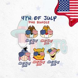 4th of July Best Day Ever Png, Winnie the Pooh, Dale and Chip, Magical Castle, Magical Castle Png, Magical Vacation Day