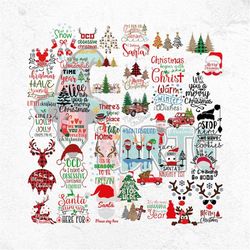 Merry Christmas Png Bundle, New Year, Santa Klaus Png, Nana Klaus, Believin,Xmas, Snow Man, Christ Mas Png