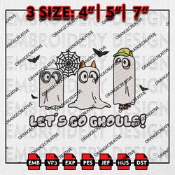 Bluey Let Go Ghouls Halloween Embroidery files, Bluey Cartoon Embroidery, Bluey Machine Embroidery Designs
