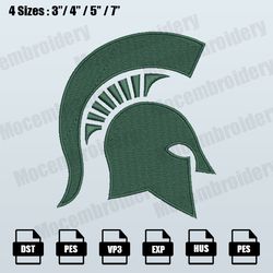 Michigan State Spartans Embroidery Designs, NCAA Logo Embroidery Files, Machine Embroidery Pattern, Digital Download