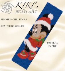 peyote pattern bracelet pattern minnies christmas peyote beading pattern bracelet pattern design in pdf instant download
