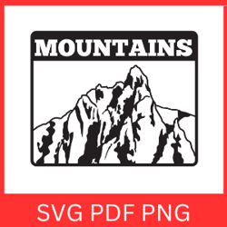 Mountains Logo Svg | Mountains Adventure Logo Svg | Mountain SVG