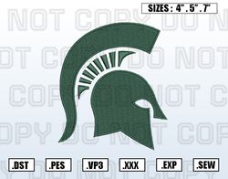 Michigan State Spartans Embroidery File, NCAA Teams Embroidery Designs, Machine Embroidery Design File