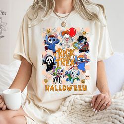 Vintage Disney Stitch Halloween Comfort Shirt, Horror Movie Shirt, Stitch Horror Halloween Shirt, Disney Stitch Shirt