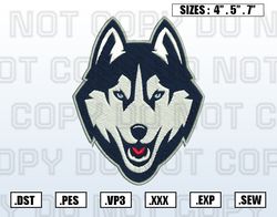 UConn Huskies Embroidery File, NCAA Teams Embroidery Designs, Machine Embroidery Design File