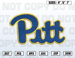 Pittsburgh Panthers Embroidery File, NCAA Teams Embroidery Designs, Machine Embroidery Design File