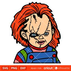 Chucky Face Svg, Friends Till The End Svg, Halloween Svg, Horror Movie Svg, Cricut, Silhouette Vector Cut File