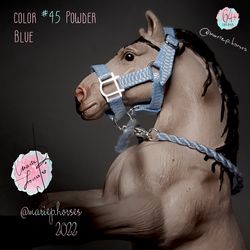 CUSTOMIZABLE Schleich horse TACK realistic 3 handmade model toy accessories custom Halter Lead Rope set Marie P. Horses