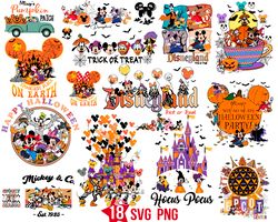 Disney Halloween SVG Bundle, Mickey Halloween Svg, Halloween Masquerade, Trick Or Treat Svg, Spooky Vibes Svg, Boo Svg,