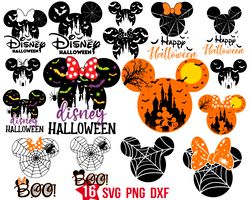Disney Halloween 2023 Svg Bundle, Halloween, Trick Or Treat, Spider Web Svg, Haunted House Svg, Spooky Vibes Svg