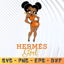 Hermes girl Svg, Fashion Brand Svg,Famous Brand Svg, Silhouette Svg Files, Layered Files, Hermes PNG-SVG-EPS-DXF-PDF.
