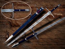 Monogram Sword, Custom Sword, Personalized Sword, Engraved Sword, Aragorn Sword Medieval Knight Warrior's Sword