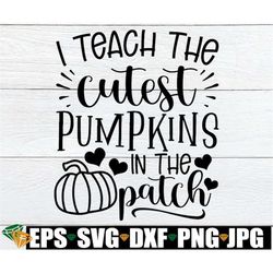 I Teach The Cutest Pumpkins In The Patch, Fall Teacher SVG, I Teach The Cutest Pumpkins SVG,Thanksgiving Teacher Shirt s