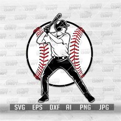 Baseball Player svg | Pitcher Clipart | Catcher Cutfile | Baseman Stencil | Baseball Fan Shirt png | Center Right Fielde