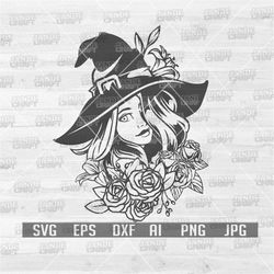 Witch svg | Witch png | Witch Clipart | Witch Cutfile | Halloween svg | Halloween png | Witch Instant Download | Hallowe
