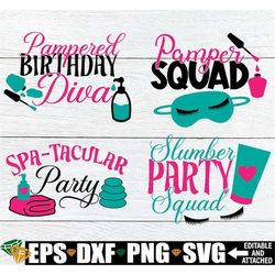 Matching Slumber Party. Spa Party. Spa Birthday. Pamper Squad. Slumber Party Squad. Matching Birthday. Kids Spa Party. S