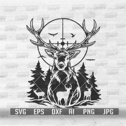 Deer Hunting svg | Antler Clipart | Woodland Animal Cutfile | Hunter Dad dxf | Boho Hunting Stencil | Western Shirt png