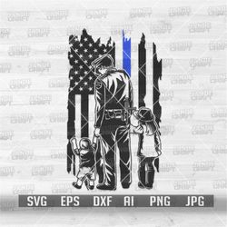 US Police Dad Son and Daughter svg | USA Policeman with Kids Clipart | Sherrif Shirt png | Father's Day | Deputy Cutfile
