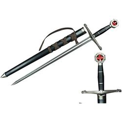 Prince Sword with Sheath,Crusader Knight Templar Short Sword - Historical Reproduction, Cast Metal Handle