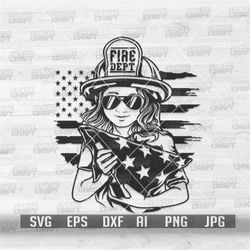 US Firefighter Wife svg | Fireman Lady Cutfile | Fire Fighter Shirt png | First Responder Clipart | Emergency Rescue | R