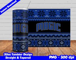 Magic Tumbler Design PNG, 20oz Skinny Tumbler Sublimation Template, Basketball Magic, Straight and Tapered Design,