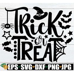 Trick Or Treat, Halloween Door Sign svg, Halloween Tote svg, Halloween Classroom Door Sign svg, Trick Or Treat Sign png,