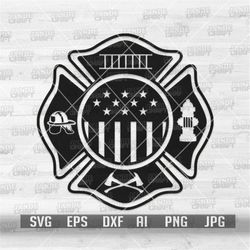 US Fire Fighter Maltese svg | Fire Fighter svg | US Fire Fighter Monogram | Firefighter Clipart | Fire Fighter Cutfile |
