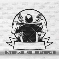 Baseball Player svg | Pitcher with Bat Clipart | Batter Cut File | Home Run Shirt png | Outdoor Sports Game dxf | Fielde