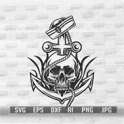 Anchor Skull svg | Anchor Skull png | Anchor Clipart | Anchor Cutfile | Skull svg | Skull png | Pirate Skull svg | Pirat