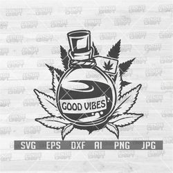 Good Vibes Cannabis Potion svg | Weed Svg | Cannabis Svg | Marijuana svg | Potion svg | 420 svg | Rasta svg | Weed Dxf |