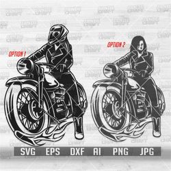 Biker svg | Lady Extreme Rider Clipart | Sexy Motorist Cut File | Woman Motorbike Shop Owner Monogram | Girl Big Bike Ra