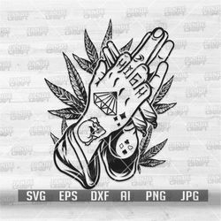 Hand with Joint Middle Finger svg | Weed Hand svg | Weed Hand png | Weed svg | Middle Finger png | Weed Clipart | Weed C